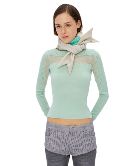 Wool Rib Knit Top