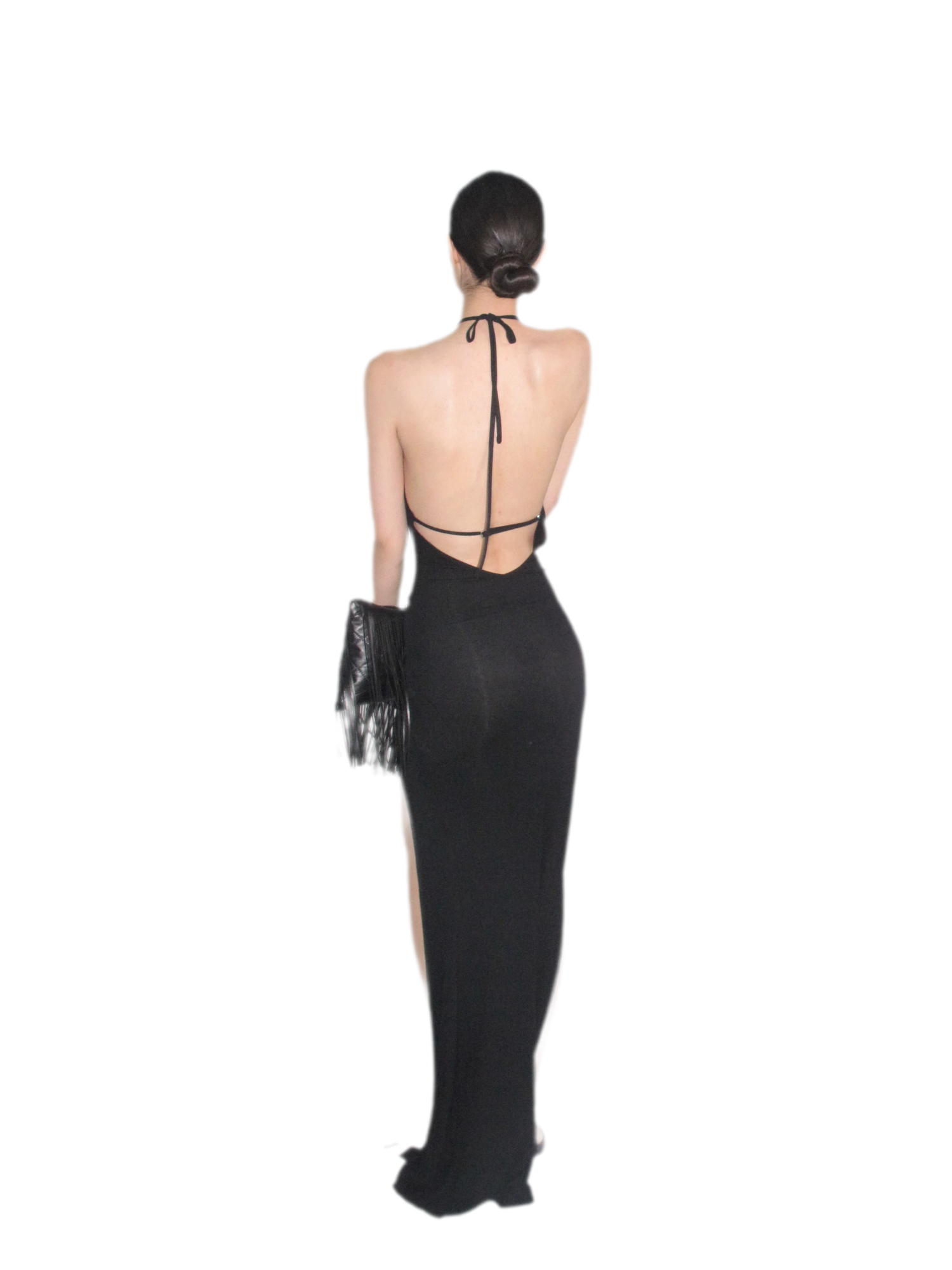 Detachable Hood Cutout Dress
