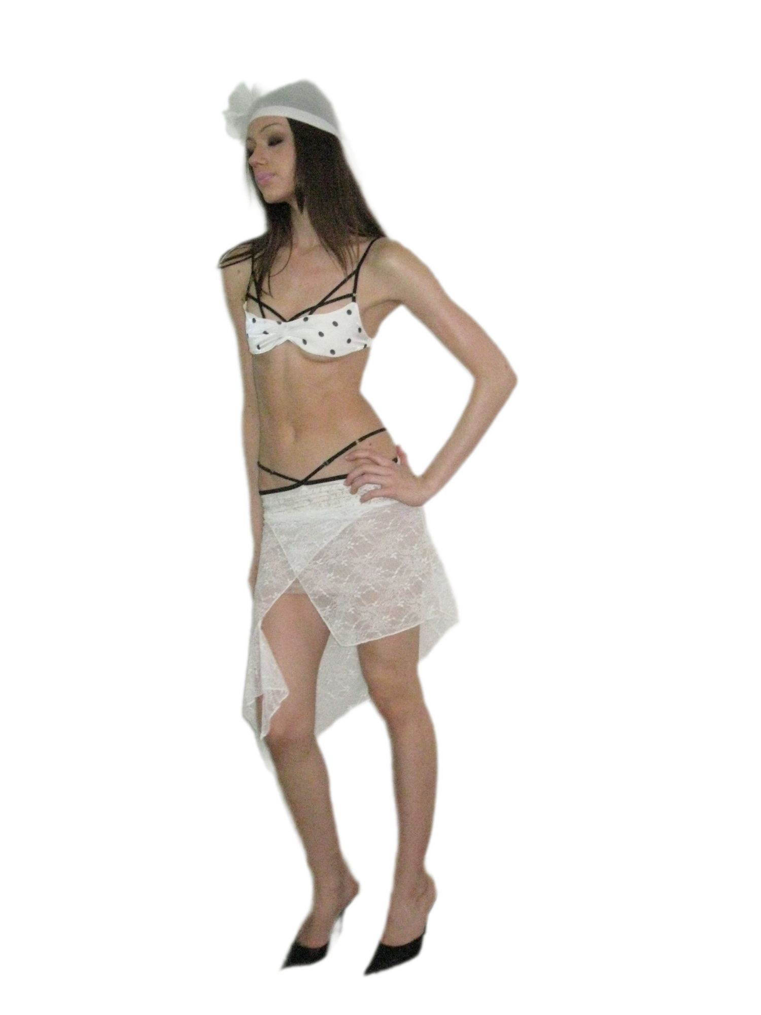 Lace Layered Slim Skirt