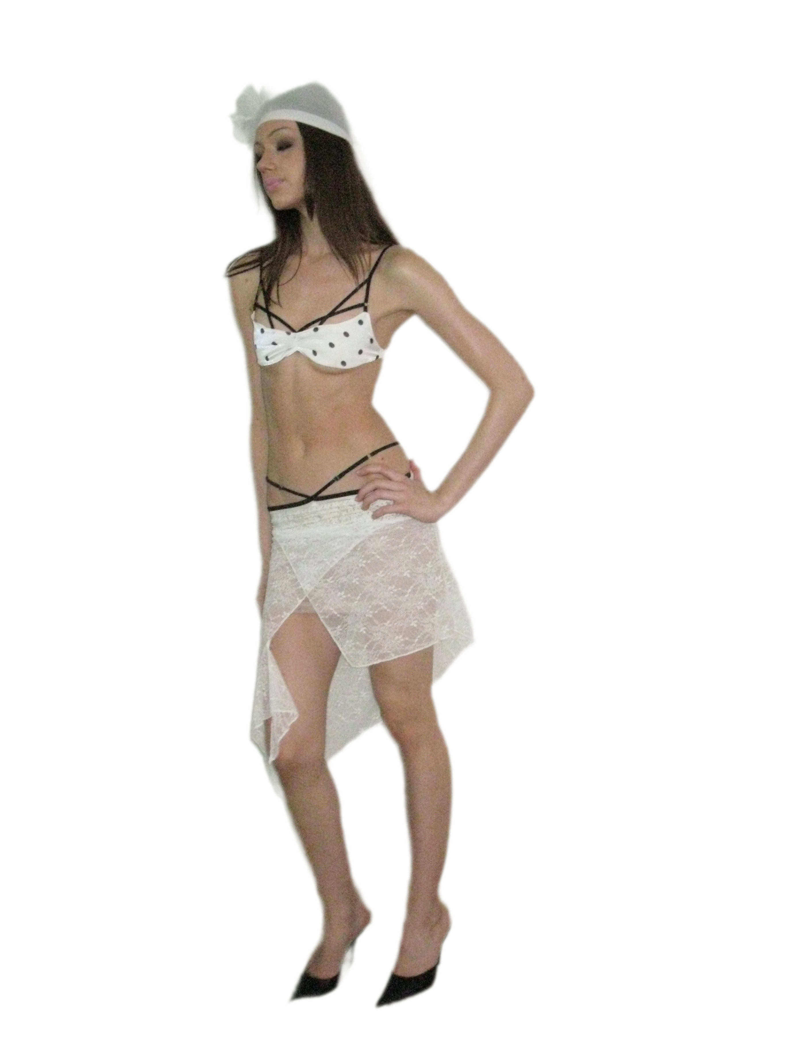 Lace Layered Slim Skirt
