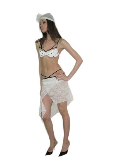 Lace Layered Slim Skirt
