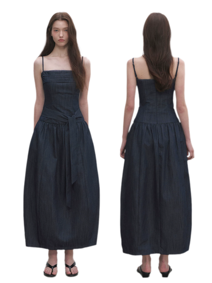 Tie Waist A-Line Dress