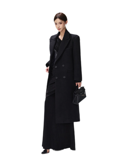 Structured Double-Breasted Wool Coat