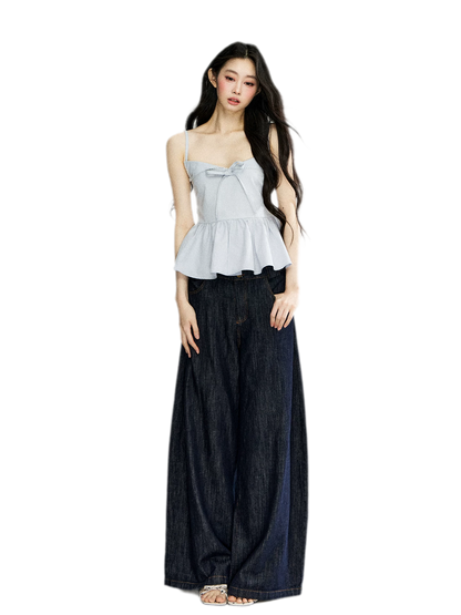 Ruffled Bow Strap Cami