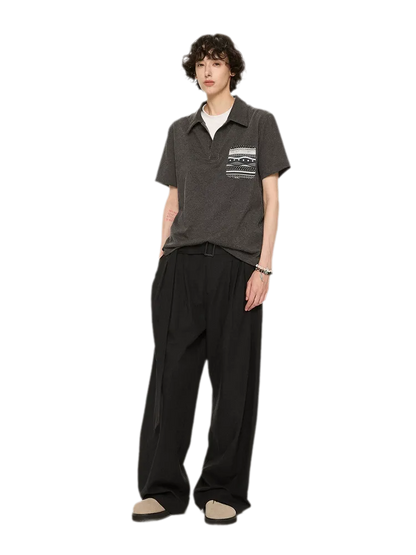 Fair Isle Tailored Polo Shirt