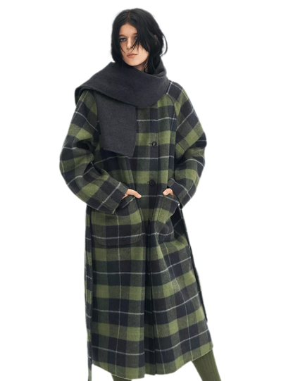 Wool Reversible Wrap Coat