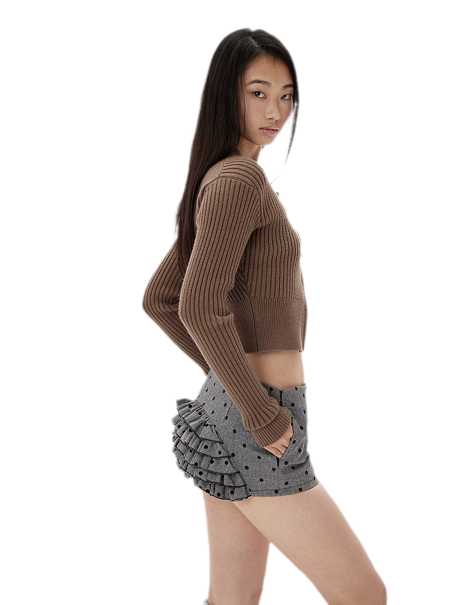 Ruffled Low-Rise Mini Skort