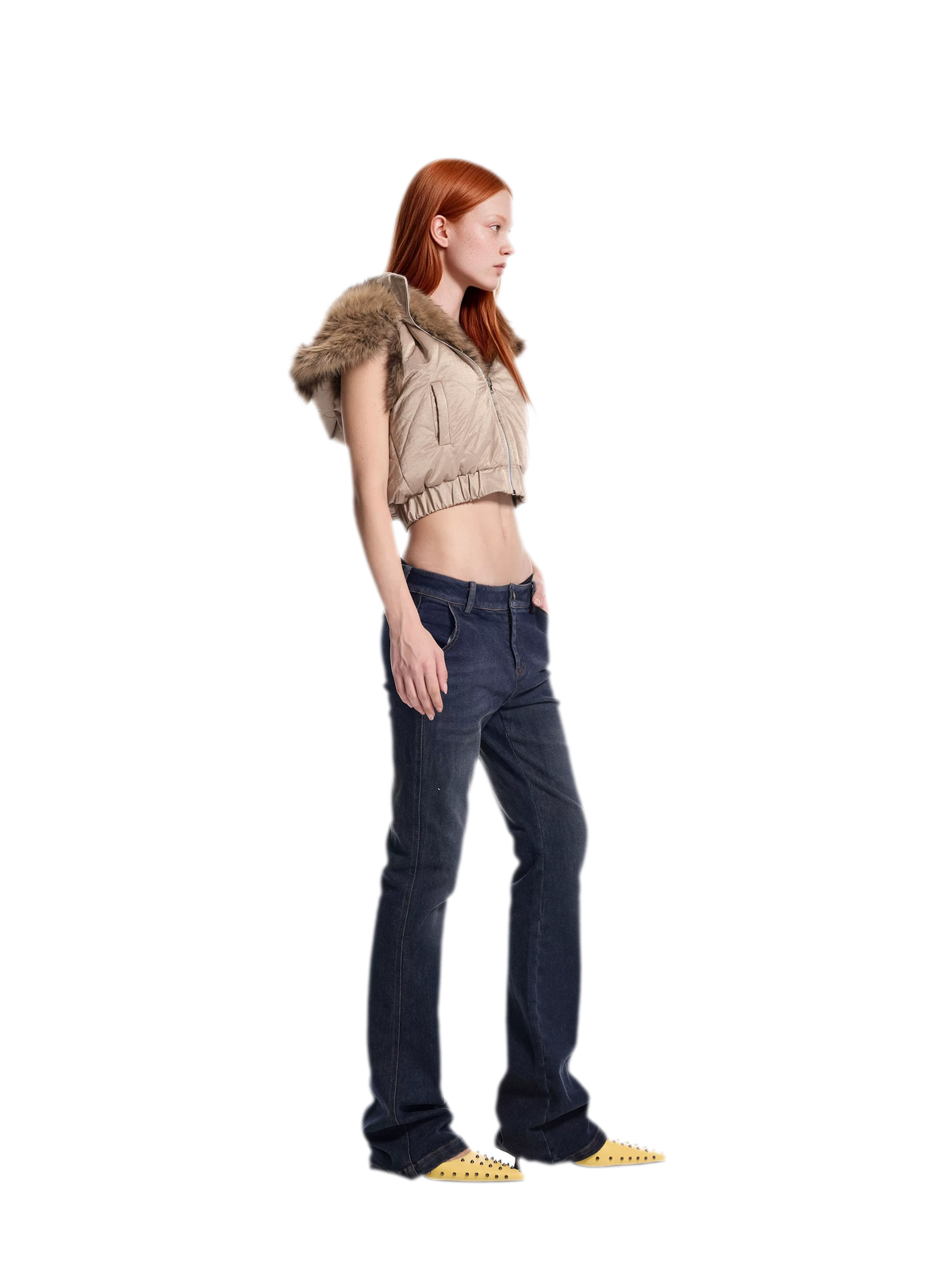 Reversible Quilted Fur Vest