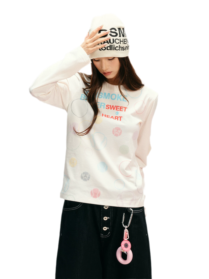 Sorona Polka-Dot Long-Sleeve T-Shirt