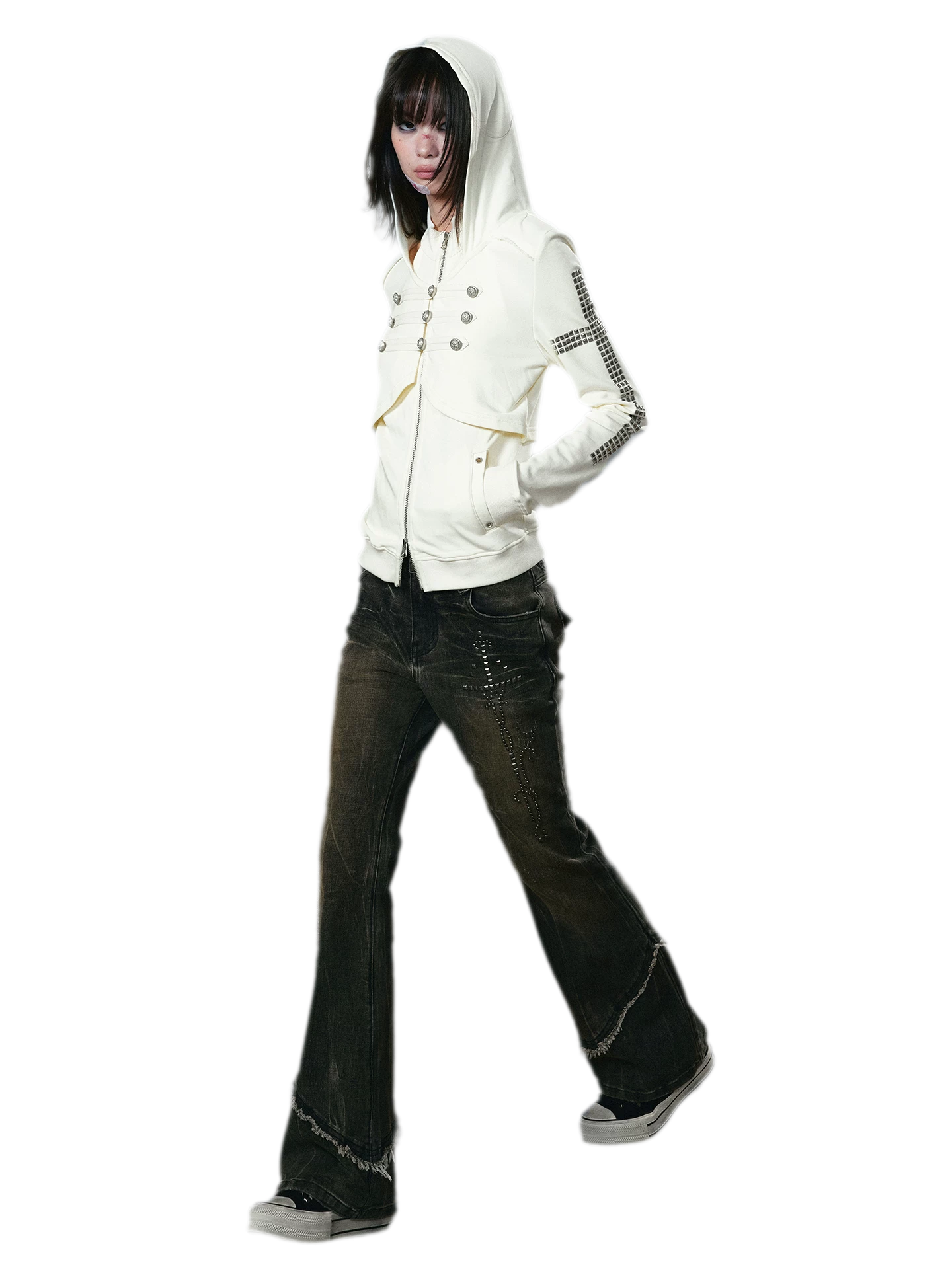Metal Toggle Hooded Sweatshirt