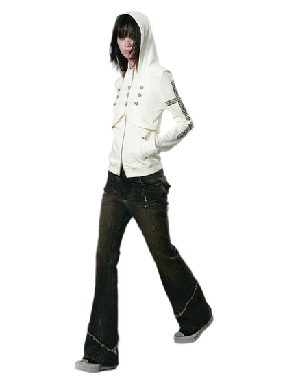 Metal Toggle Hooded Sweatshirt