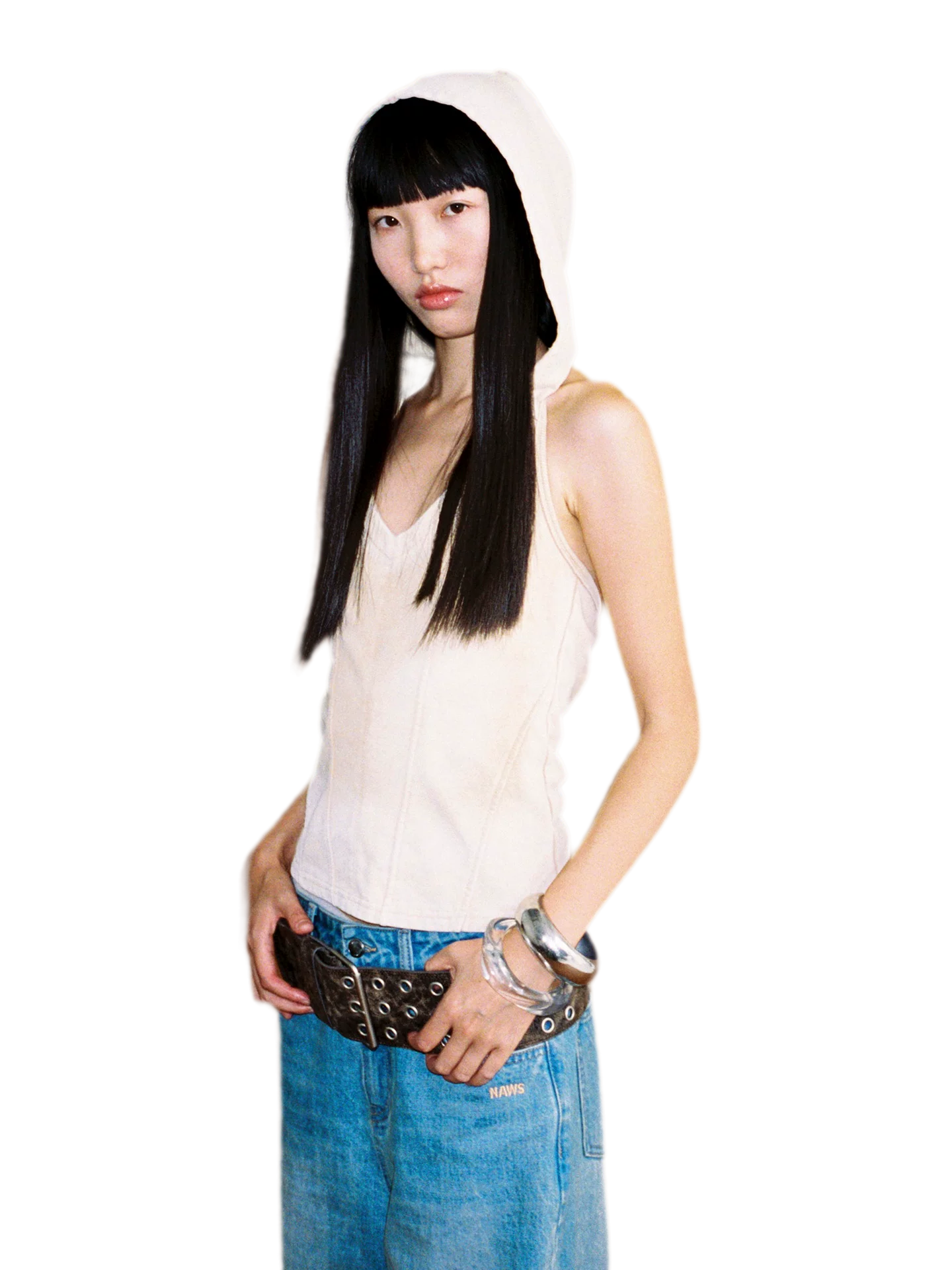 Washed Hooded Vest