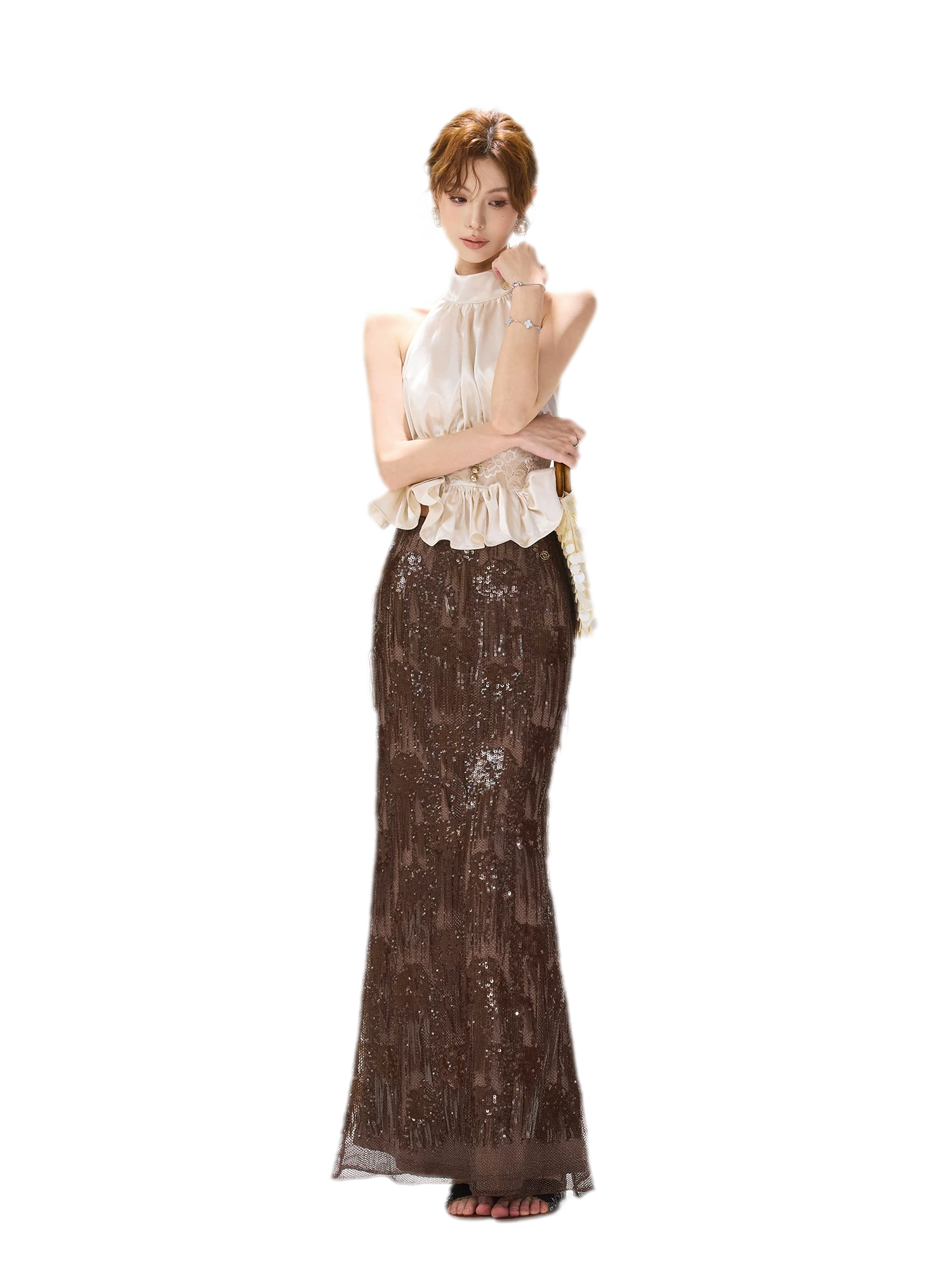 Vintage Sequin Tassel Skirt