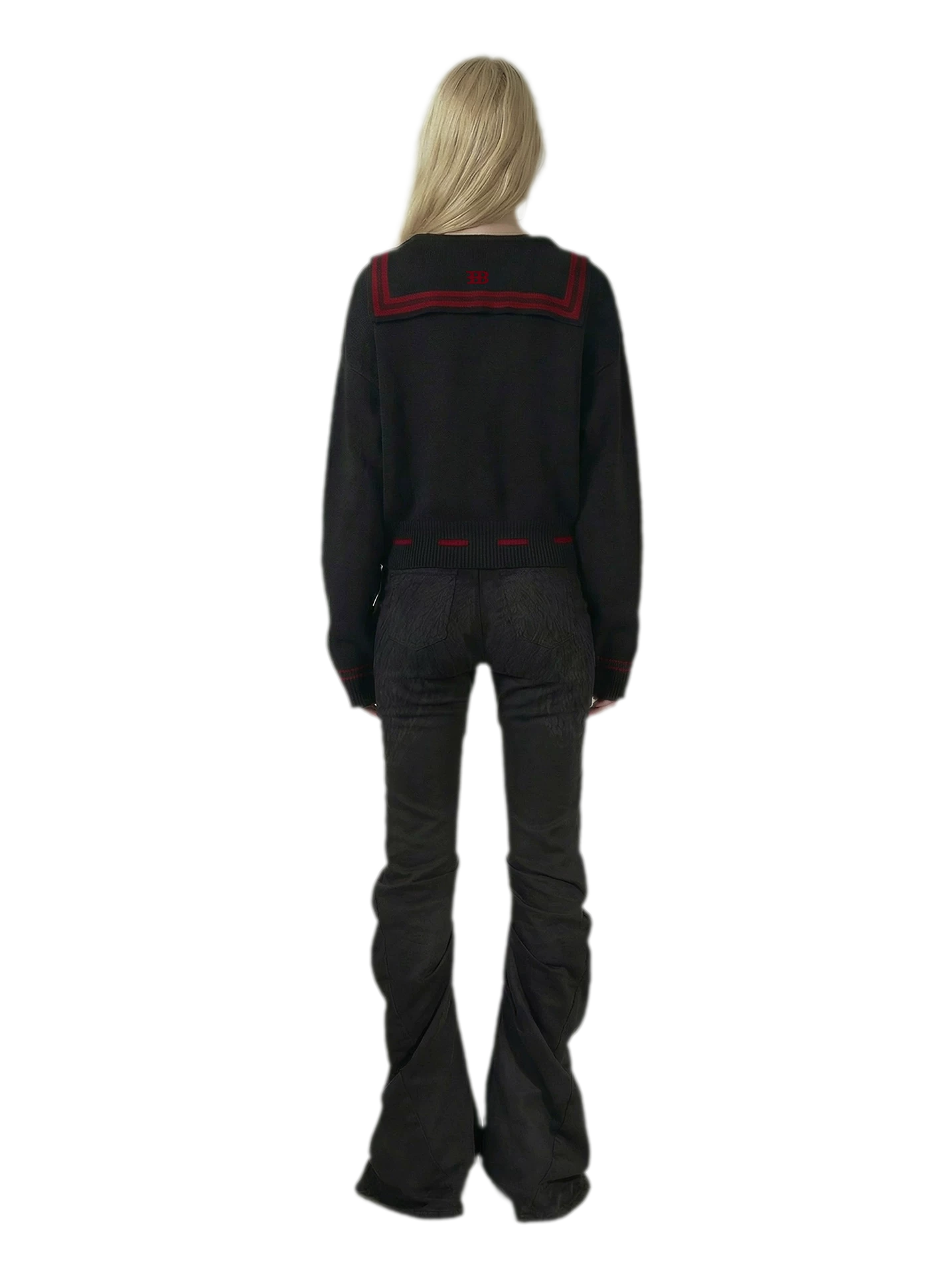 Punk Sailor Collar Knit Cardigan
