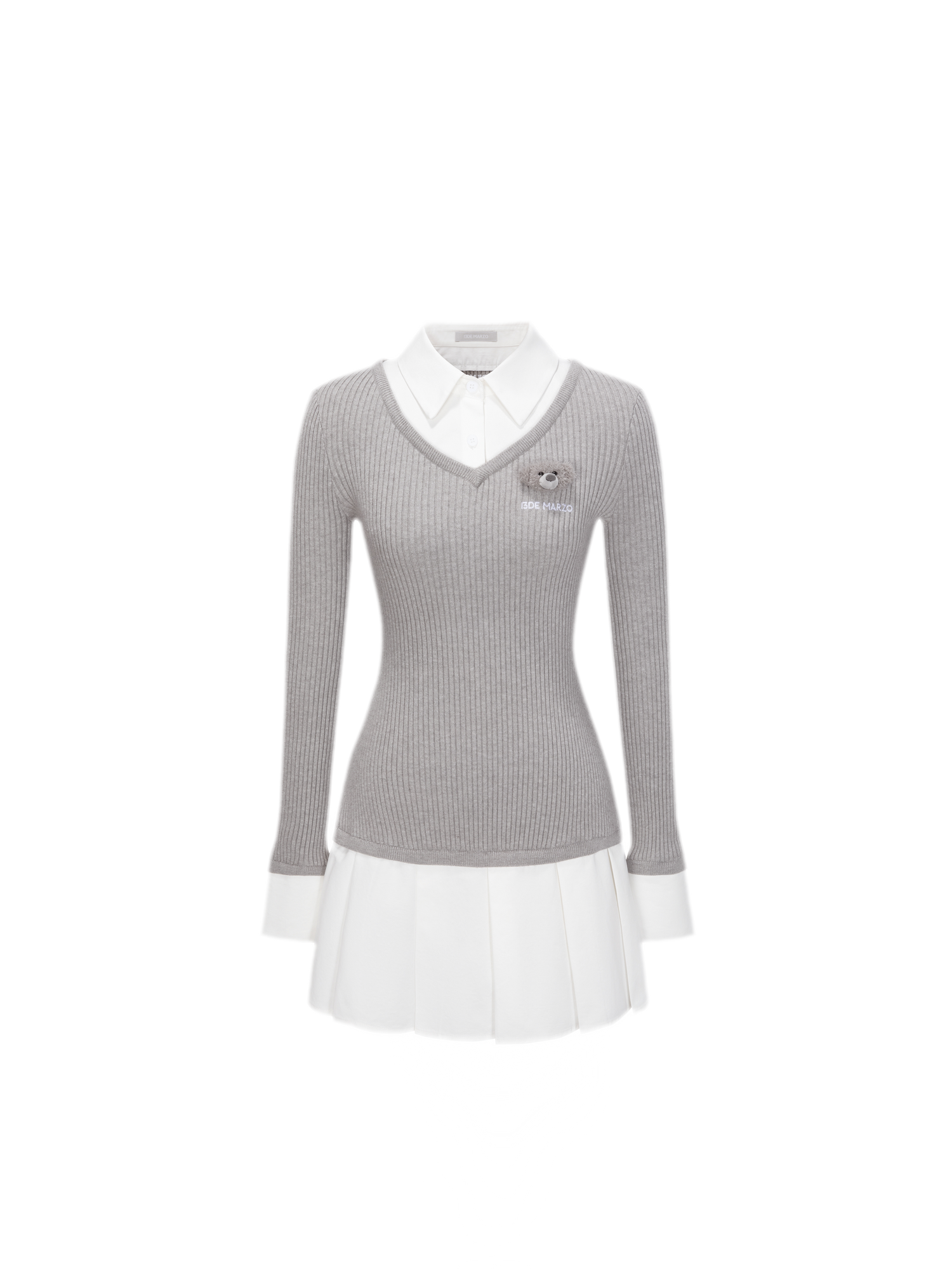 Faux Layered Knit Dress