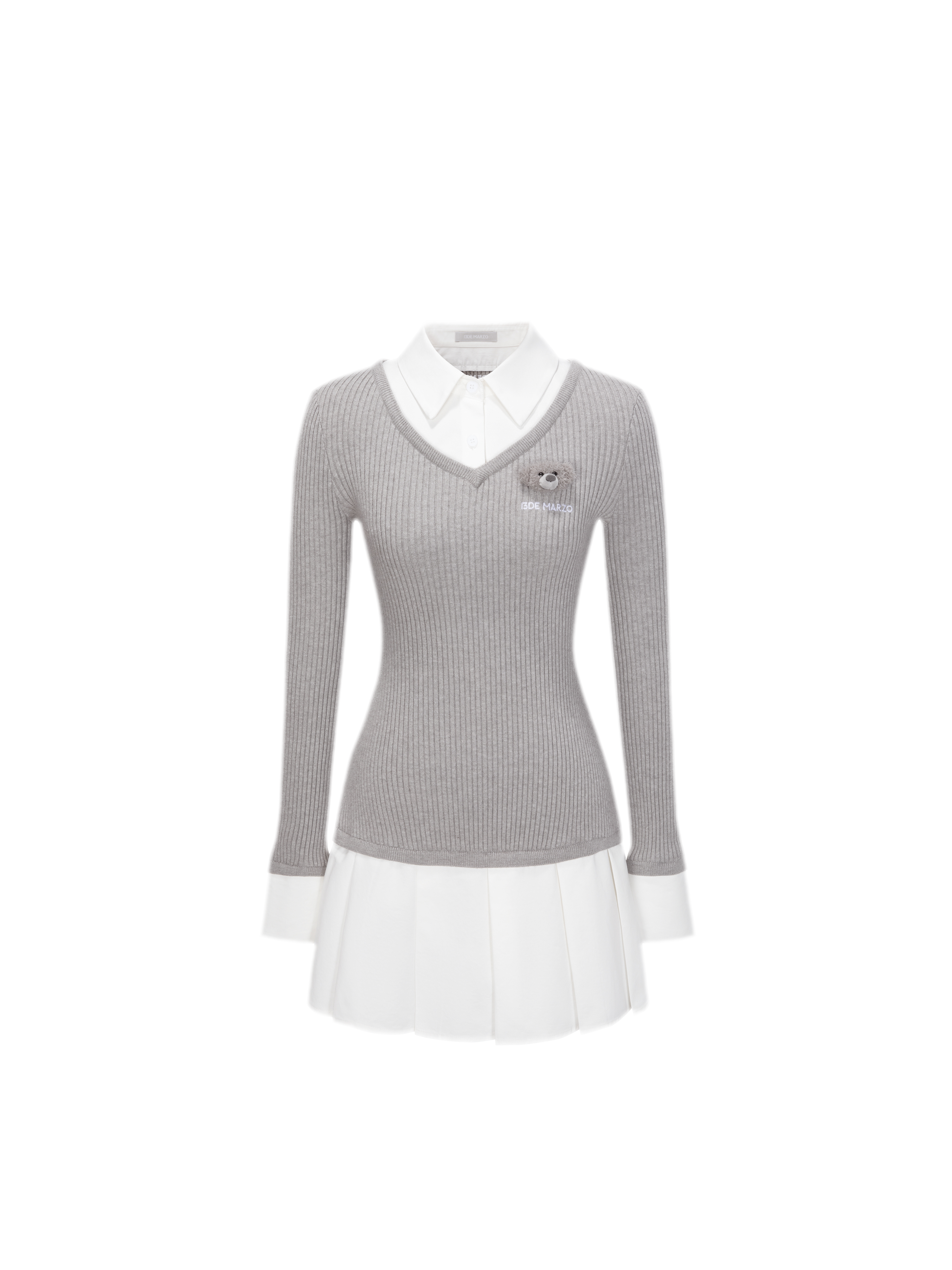 Faux Layered Knit Dress