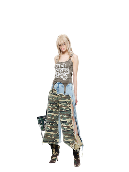 Lightweight Spicy Girl Tank Top with Distressed