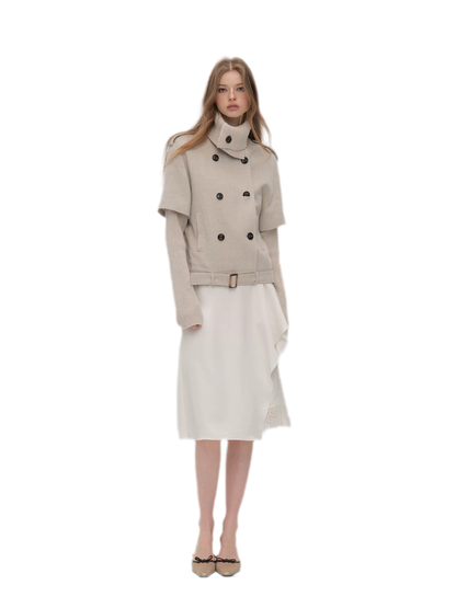 Silky Draped A-Line Skirt