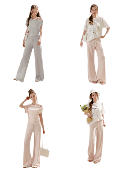 Airy Layered Lace Drawstring Pants
