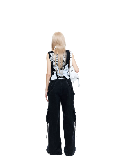 Punk Grunge Reversible Halter Vest