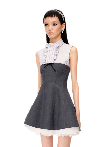 Structured Tulle A-Line Dress