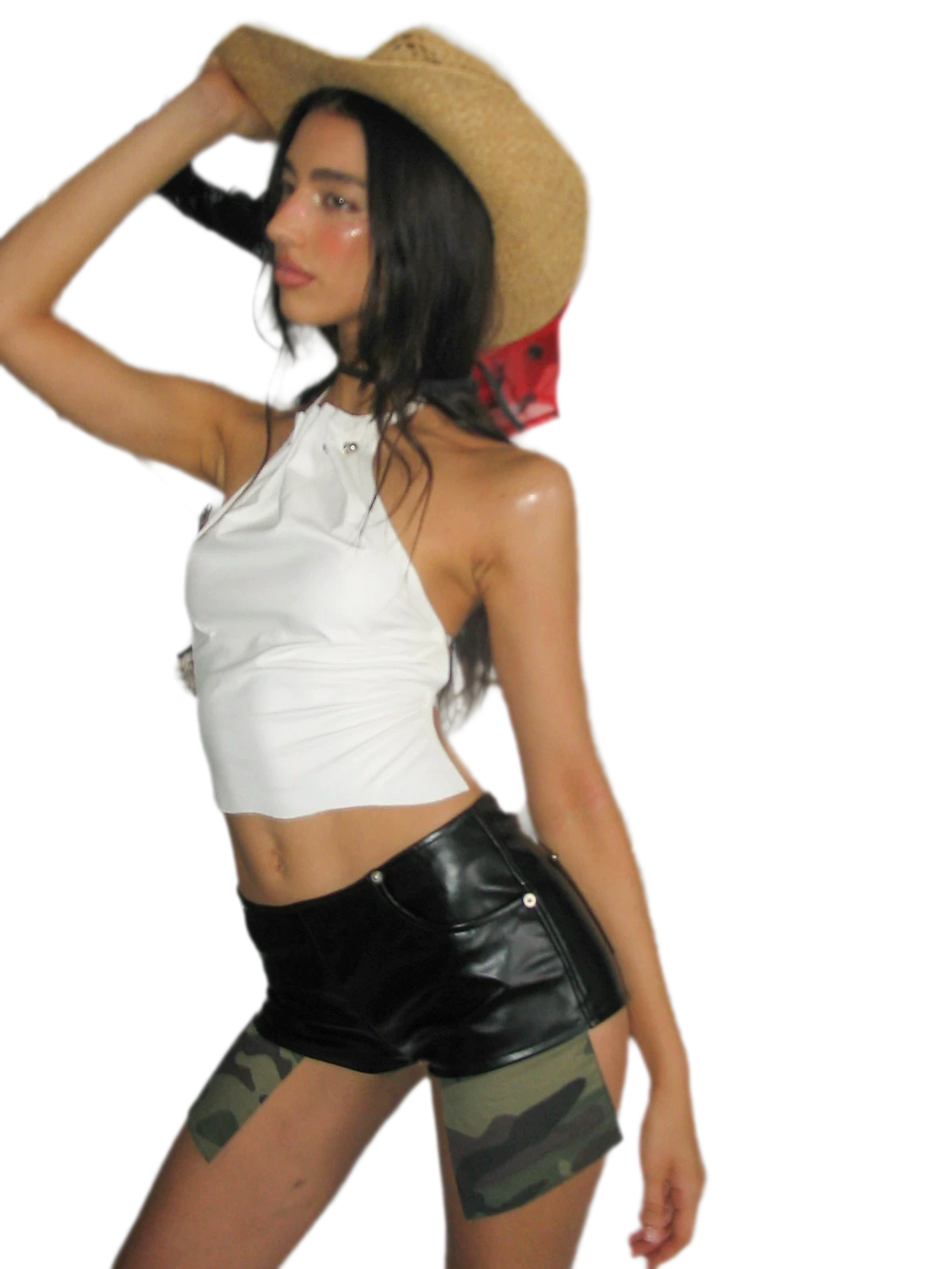 Matte PU Pocket Shorts