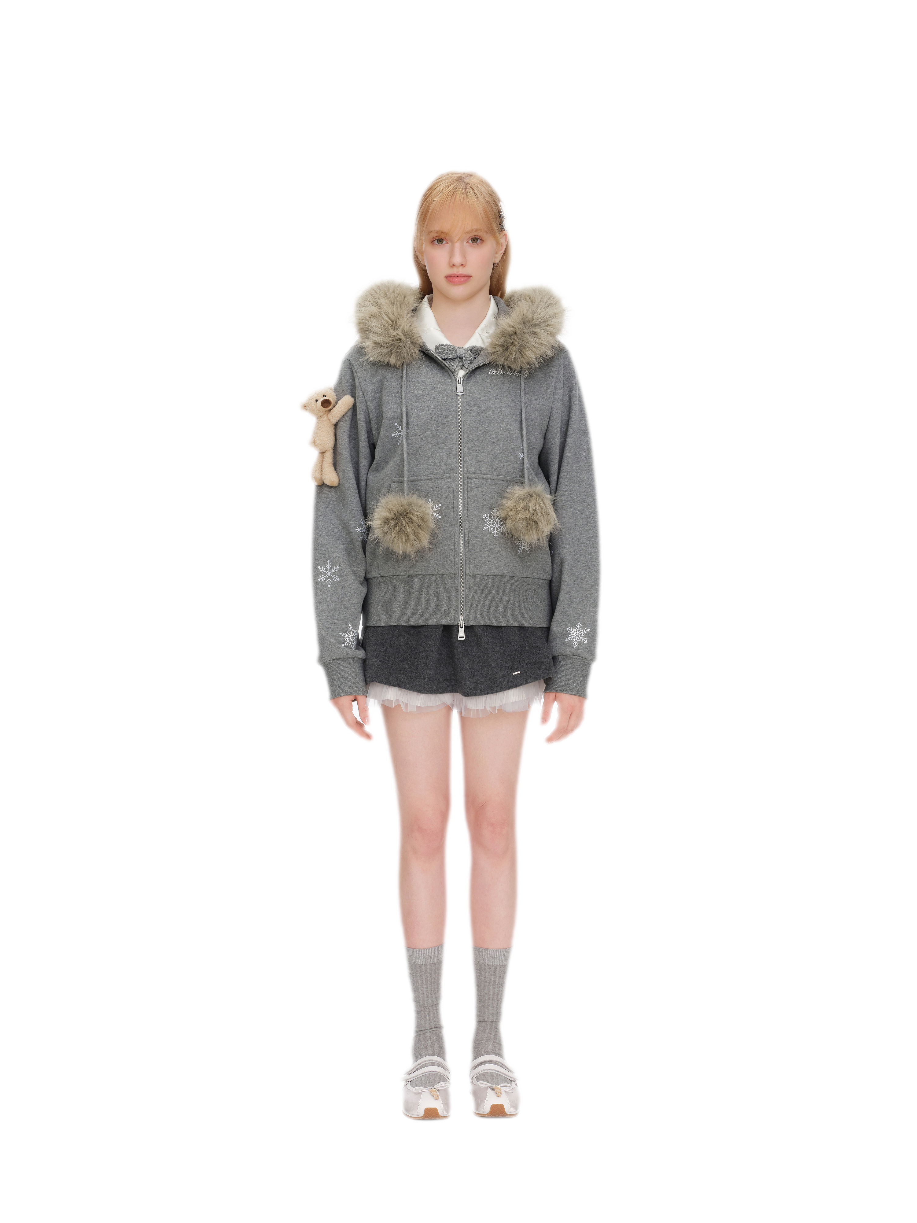 Gradient Snowflake Zip Hoodie