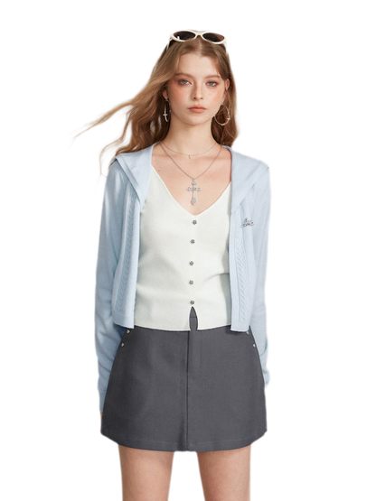 Textured Sailor Collar Sweater