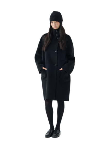 Double-Faced Cocoon Wool Coat