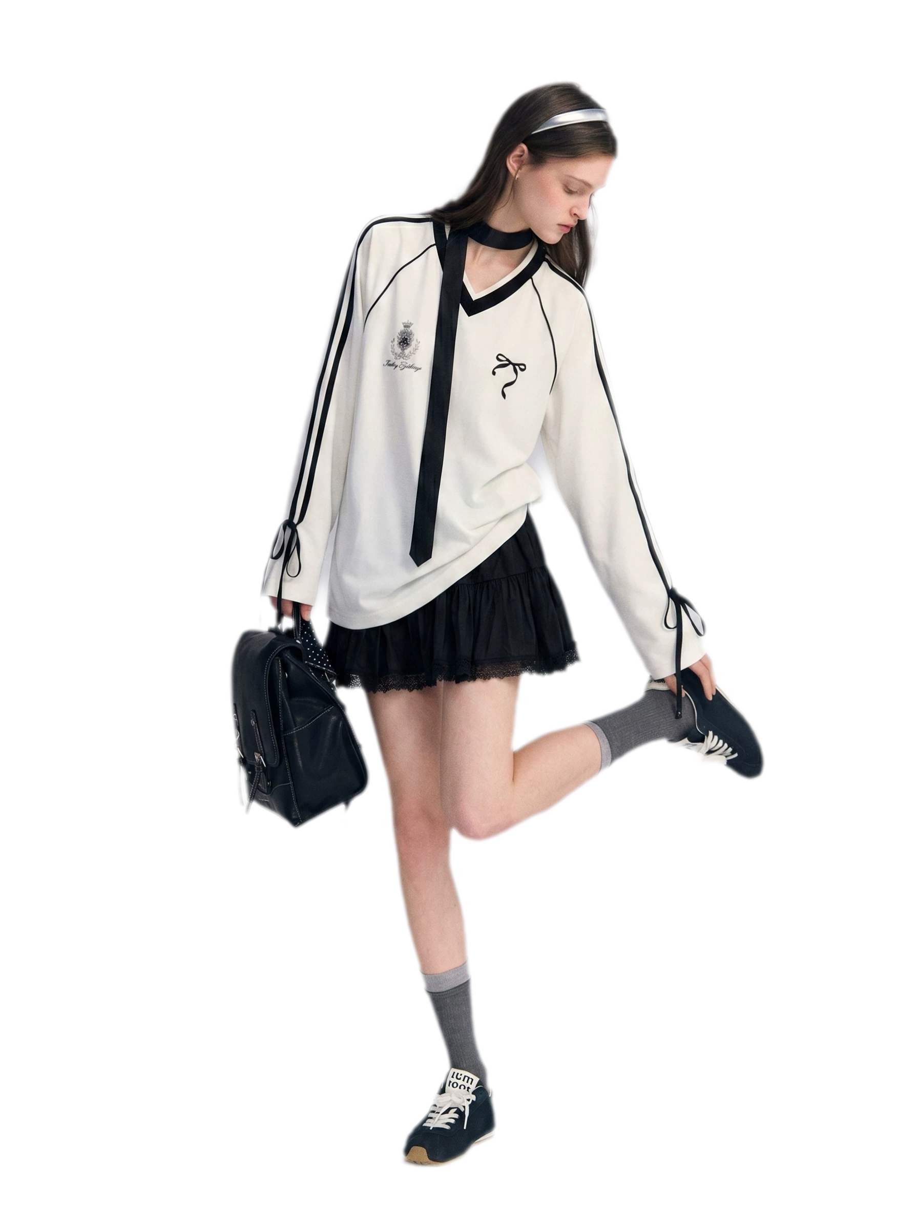 Blokette Jersey V-Neck Set