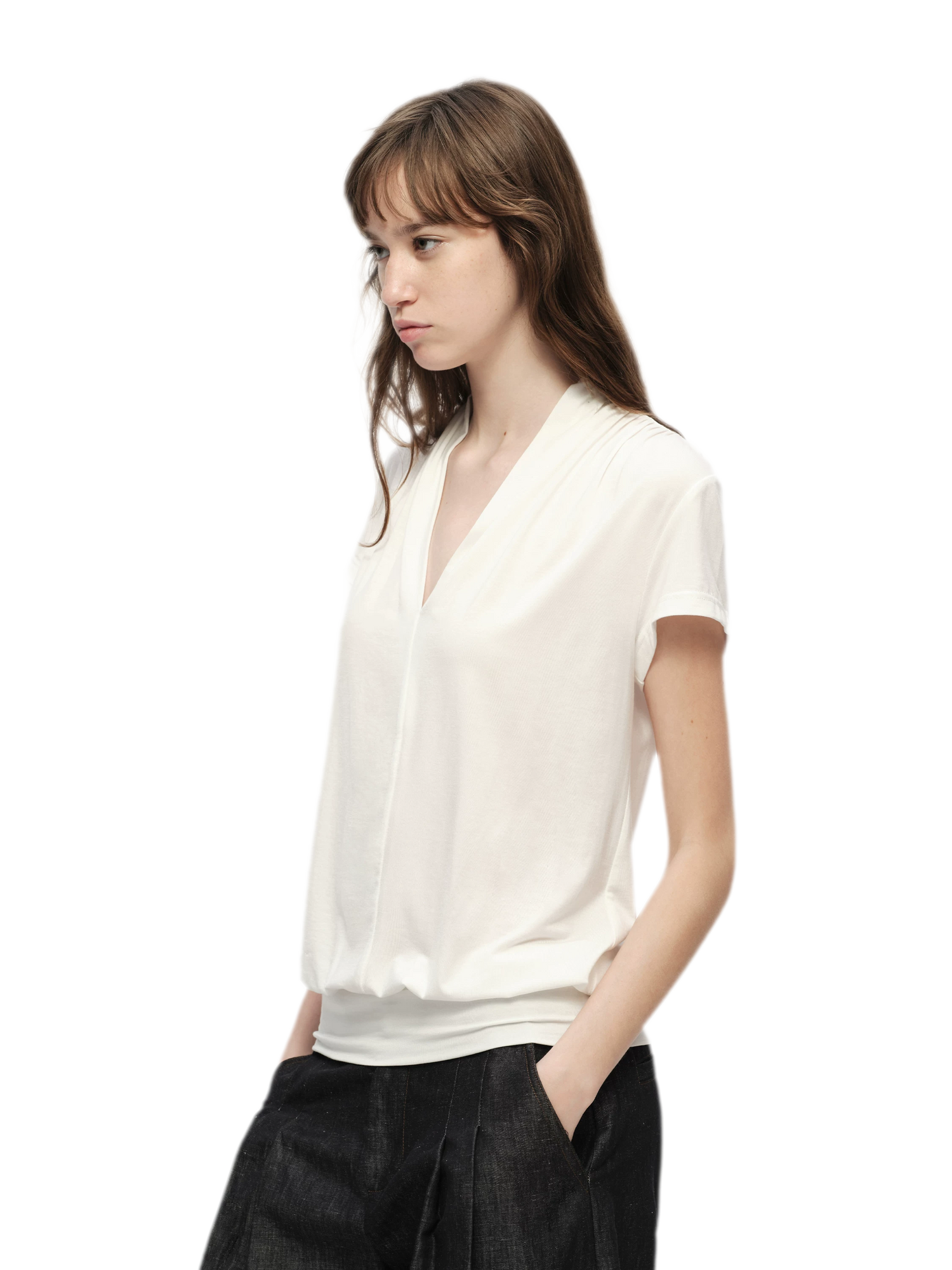 Lyocell V-Neck Tee