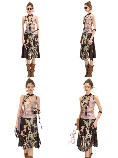 Tiger Eye Butterfly New Chinese Style Fashion Set