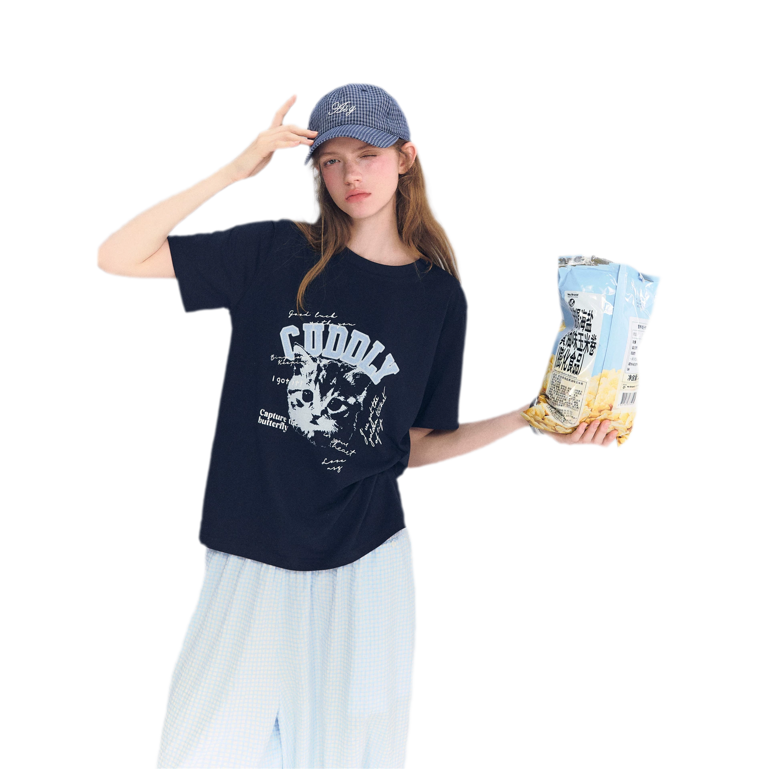 Cat Print Relaxed T-Shirt