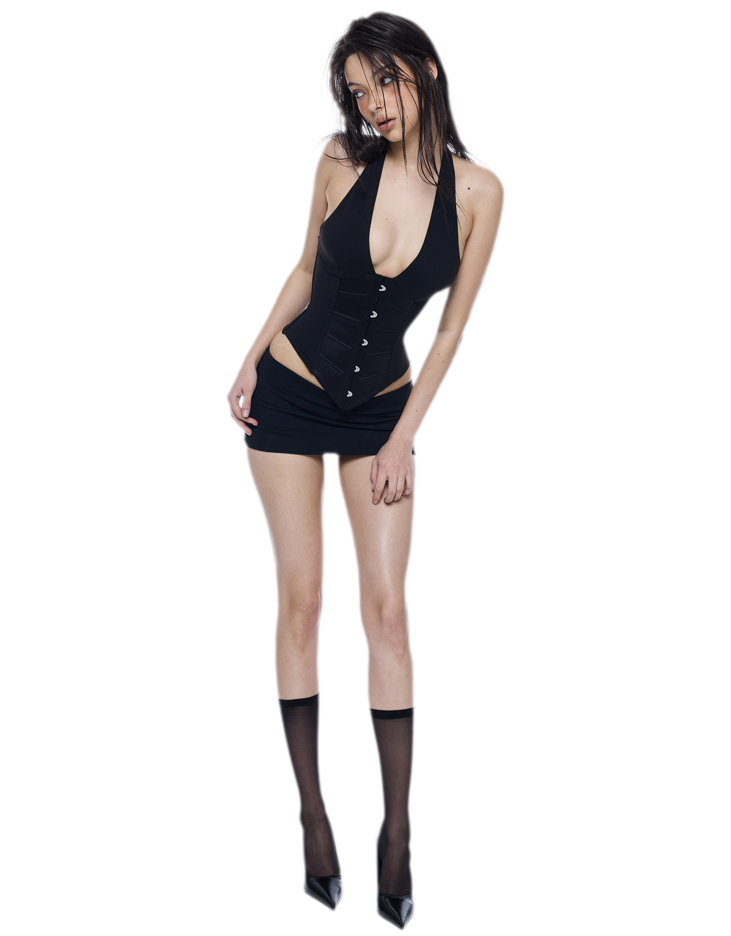Structured Bustier Mini Skirt
