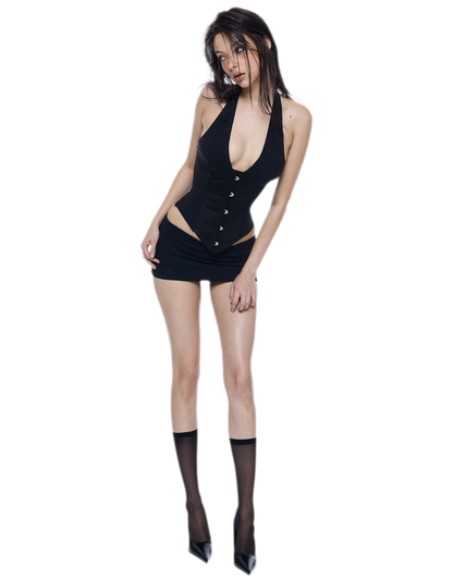 Structured Bustier Mini Skirt