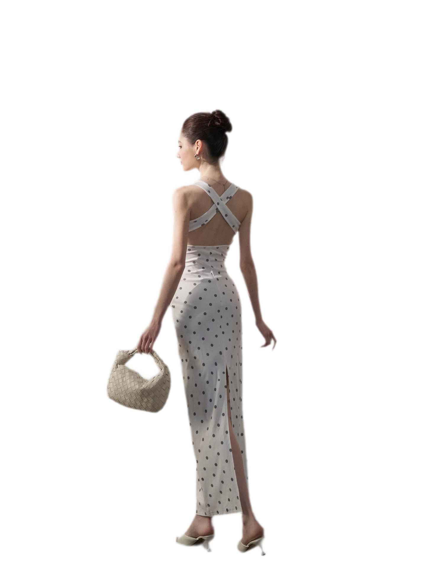 Polka Dot Twist-Knot Dress