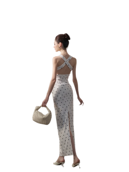 Polka Dot Twist-Knot Dress