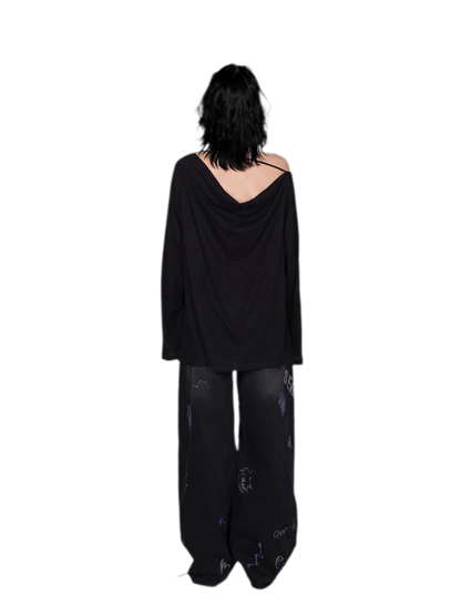 Draped Off-Shoulder Tee