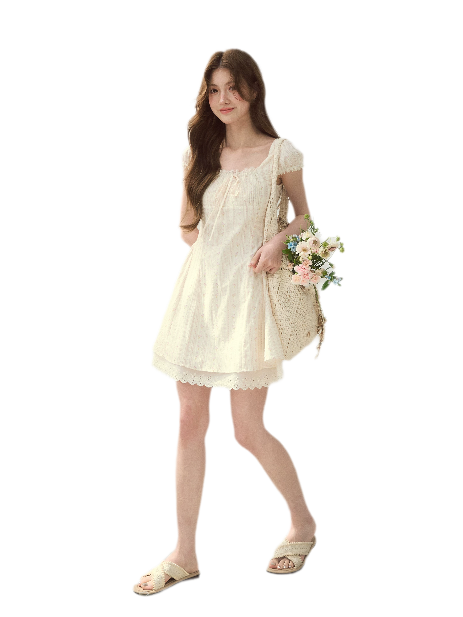 Seine Holiday Floral Dress