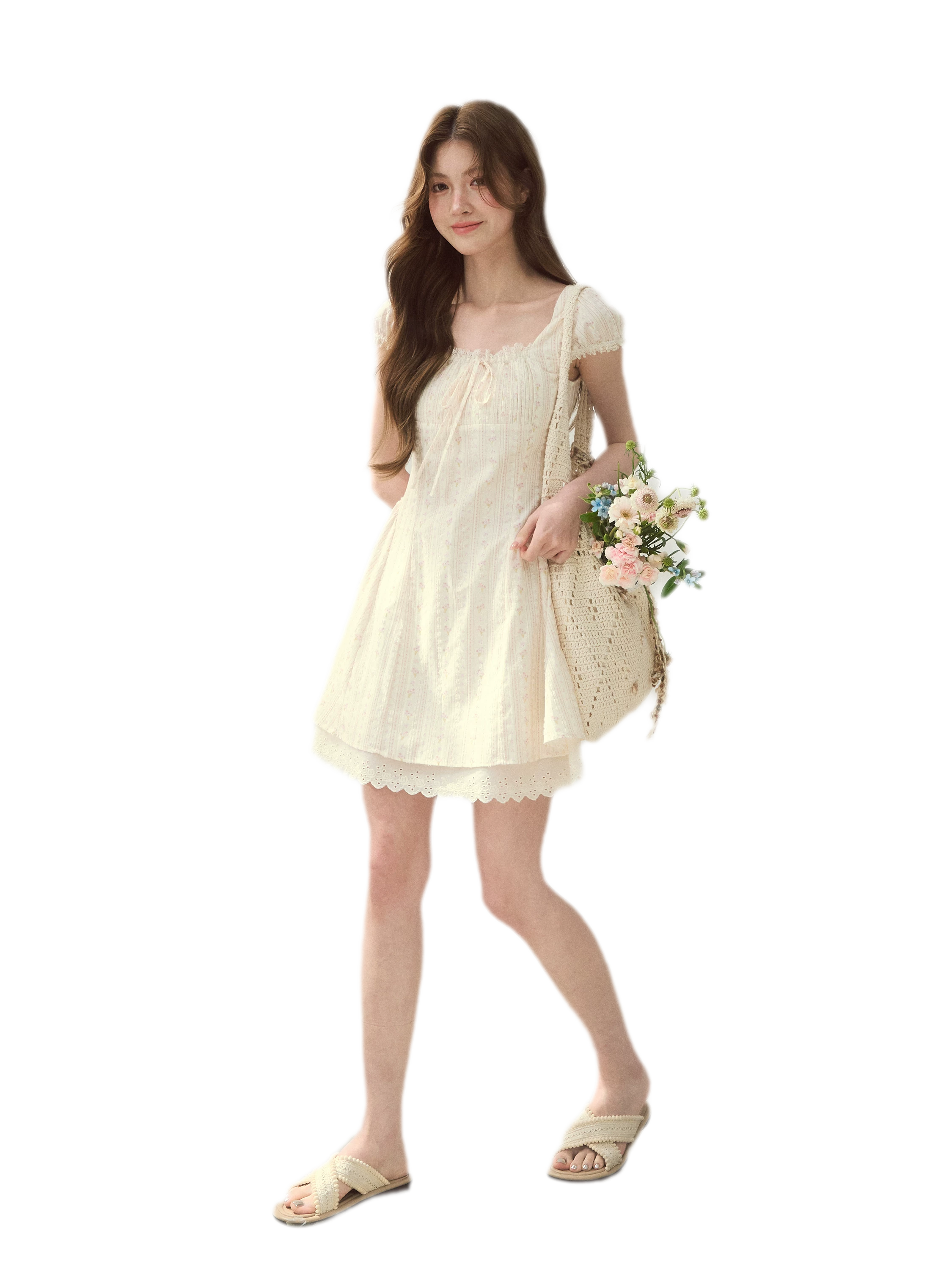 Seine Holiday Floral Dress