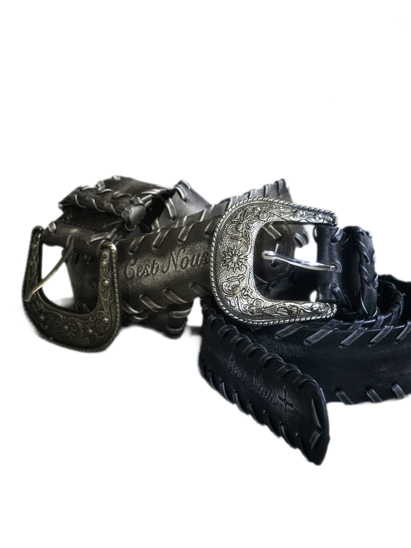 Vintage Carved Buckle Belt