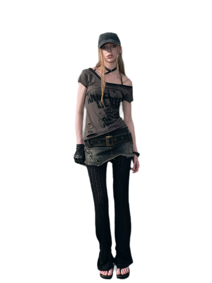 Asymmetric Graffiti T-Shirt