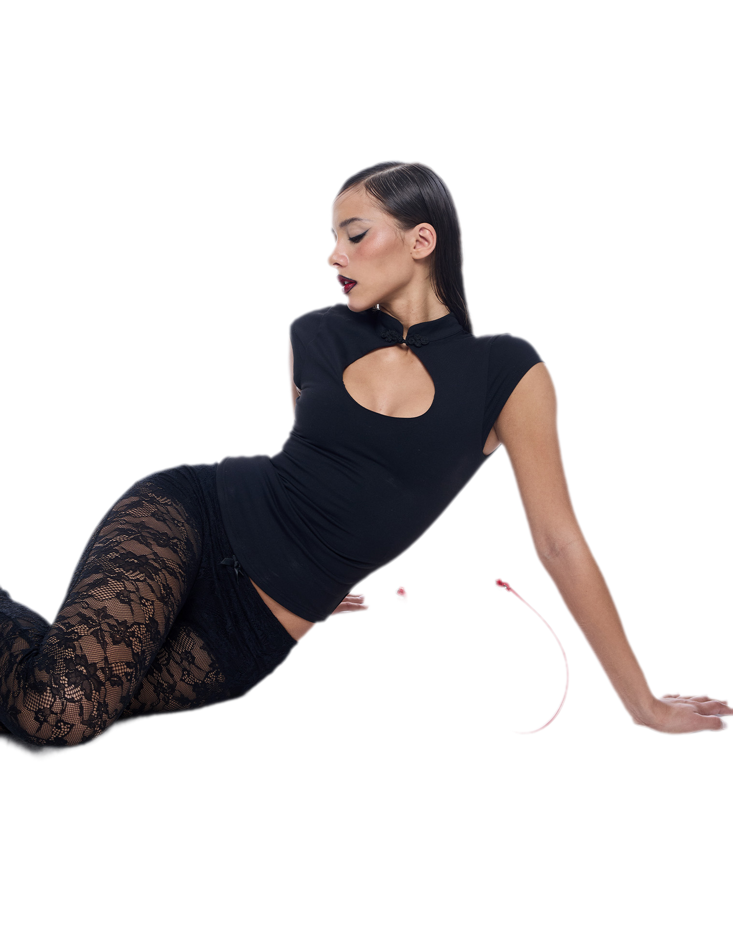 Chinese-Style Cutout Top