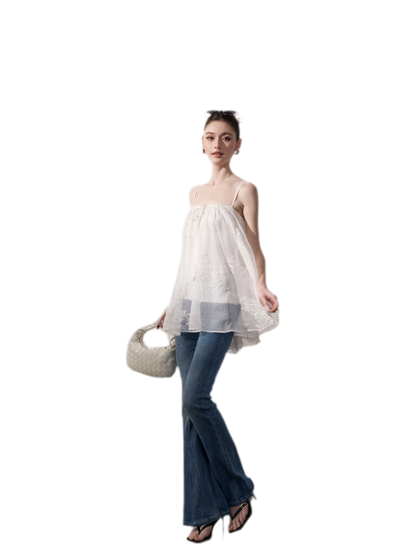 Sheer Chiffon A-Line Cami