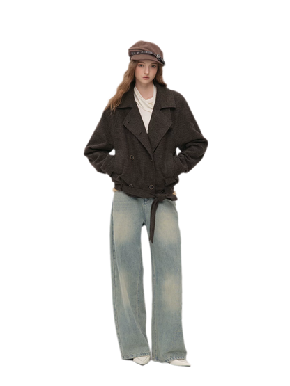 Embossed Buckle Newsboy Beret