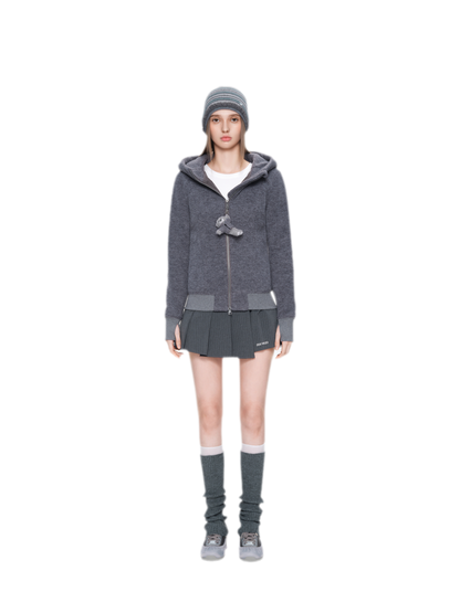 Soft Fleece Slim-Fit Hooded Jacket