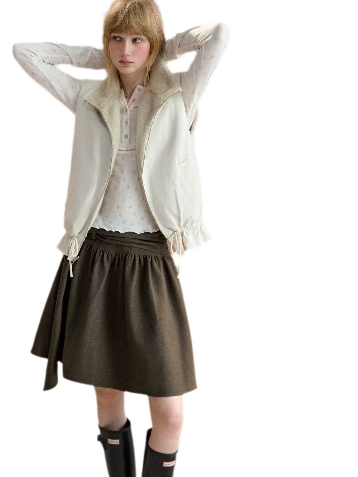 Reversible Plush Stand-Collar Vest