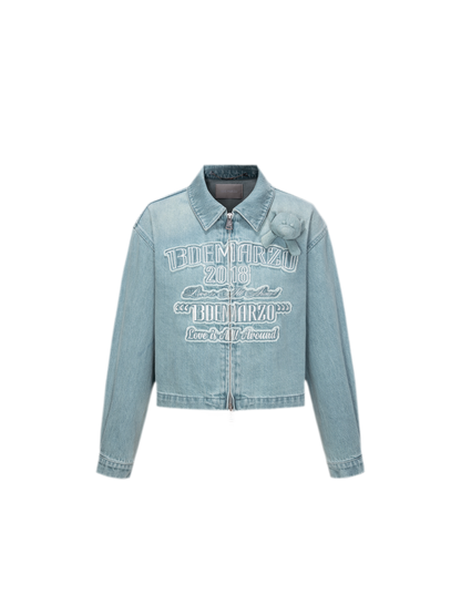 Bear Denim Zipped Shirt