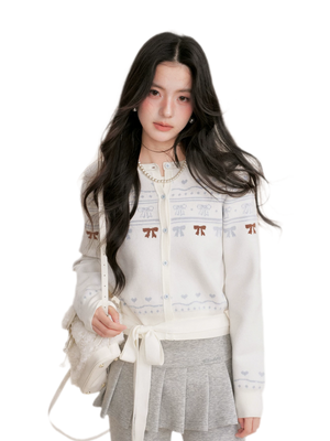 Fair Isle Tie Cardigan