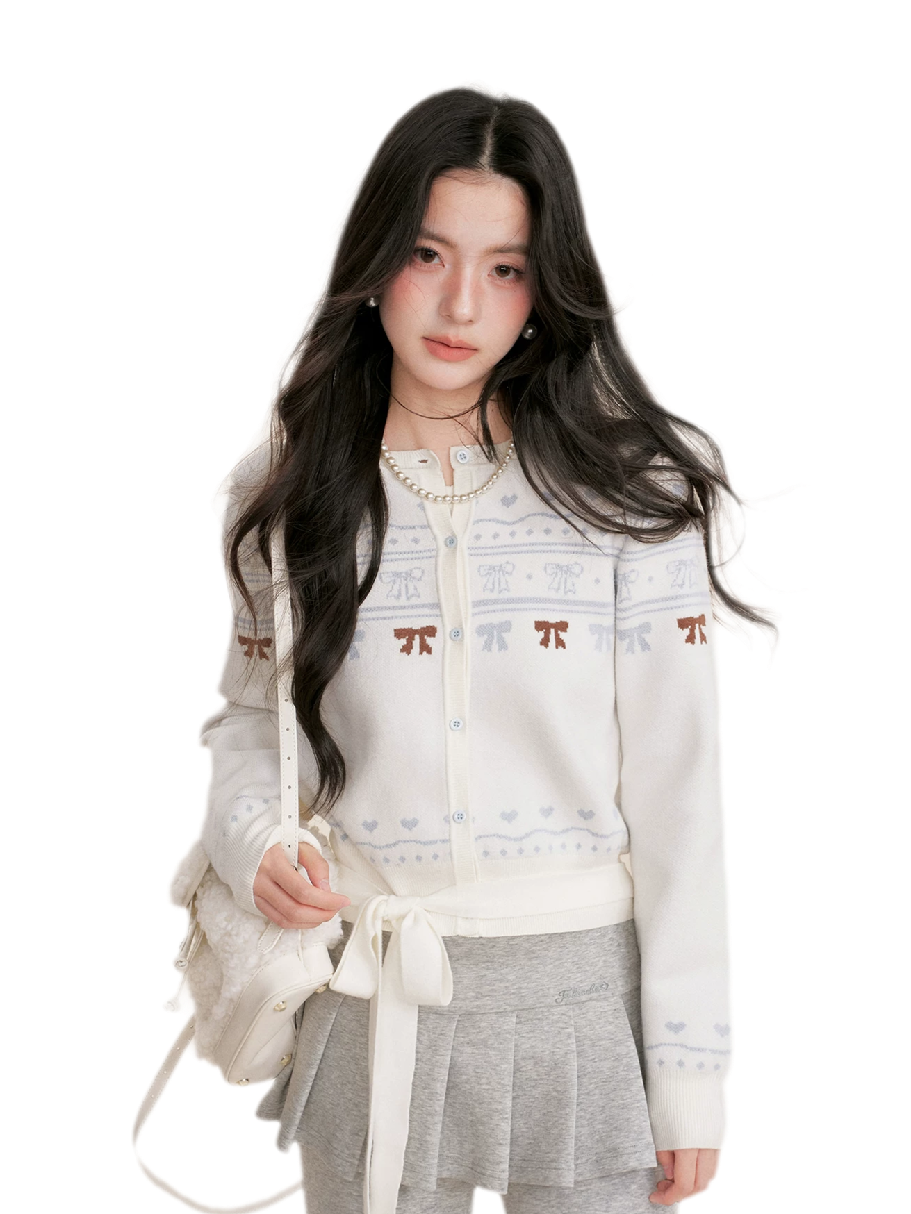 Fair Isle Tie Cardigan